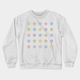 Colorful Stars with eyelashes Crewneck Sweatshirt